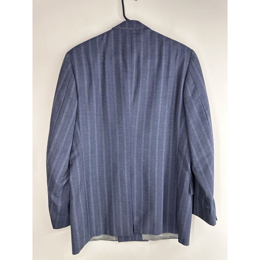 VTG 80s Alexander Julian SIZE 12 Pinstripe Navy Double Breasted 100% Wool USA - Picture 16 of 16